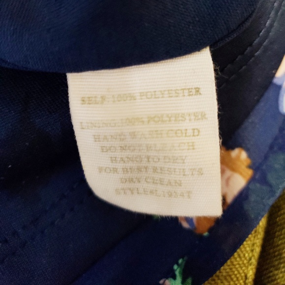 Hem & Thread Blue Floral Strappy Halter Dress LG - Picture 6 of 8